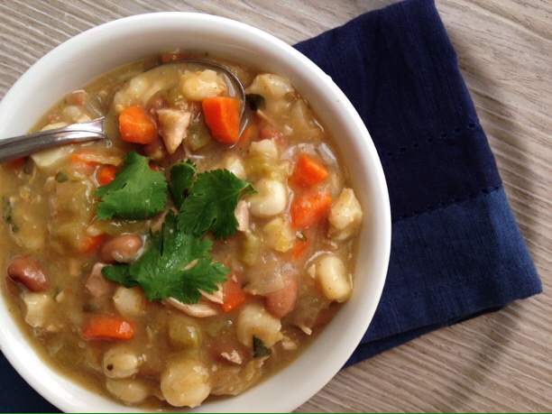 Chicken Stew blue napkin