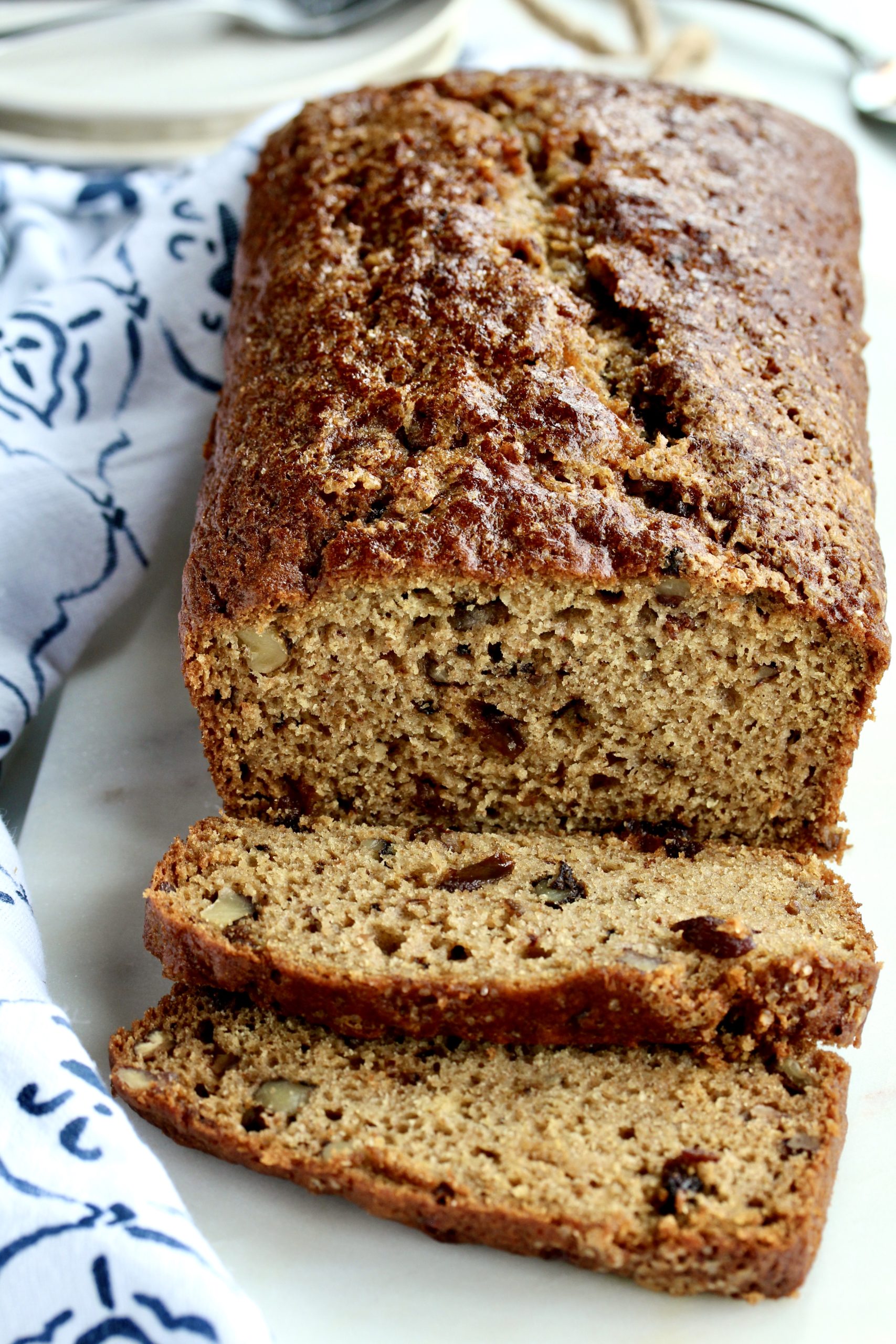 Use up those pantry bits and pieces for this Kitchen Sink Applesauce Bread!