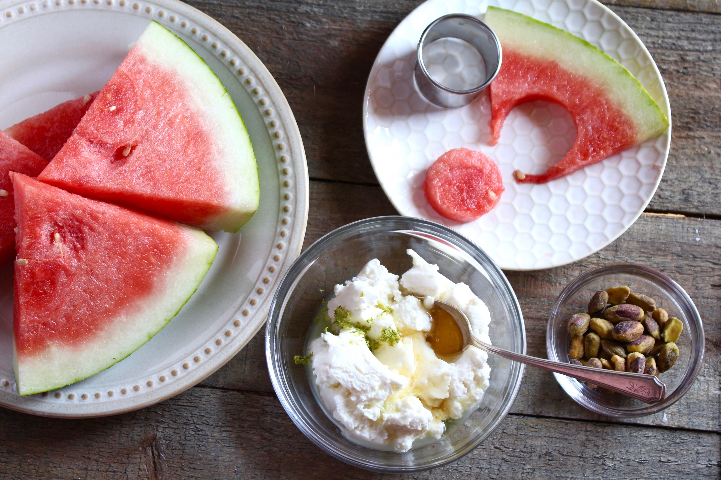 Watermelon with Honey-Lime Ricotta