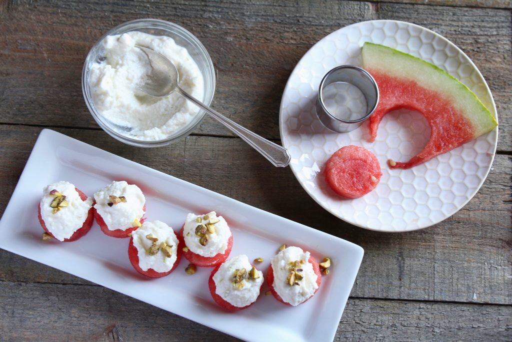 Watermelon with Honey-Lime Ricotta