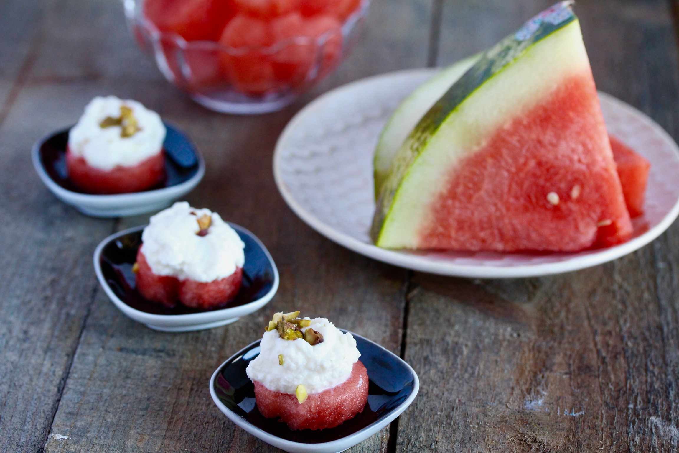 Watermelon with Honey-Lime Ricotta