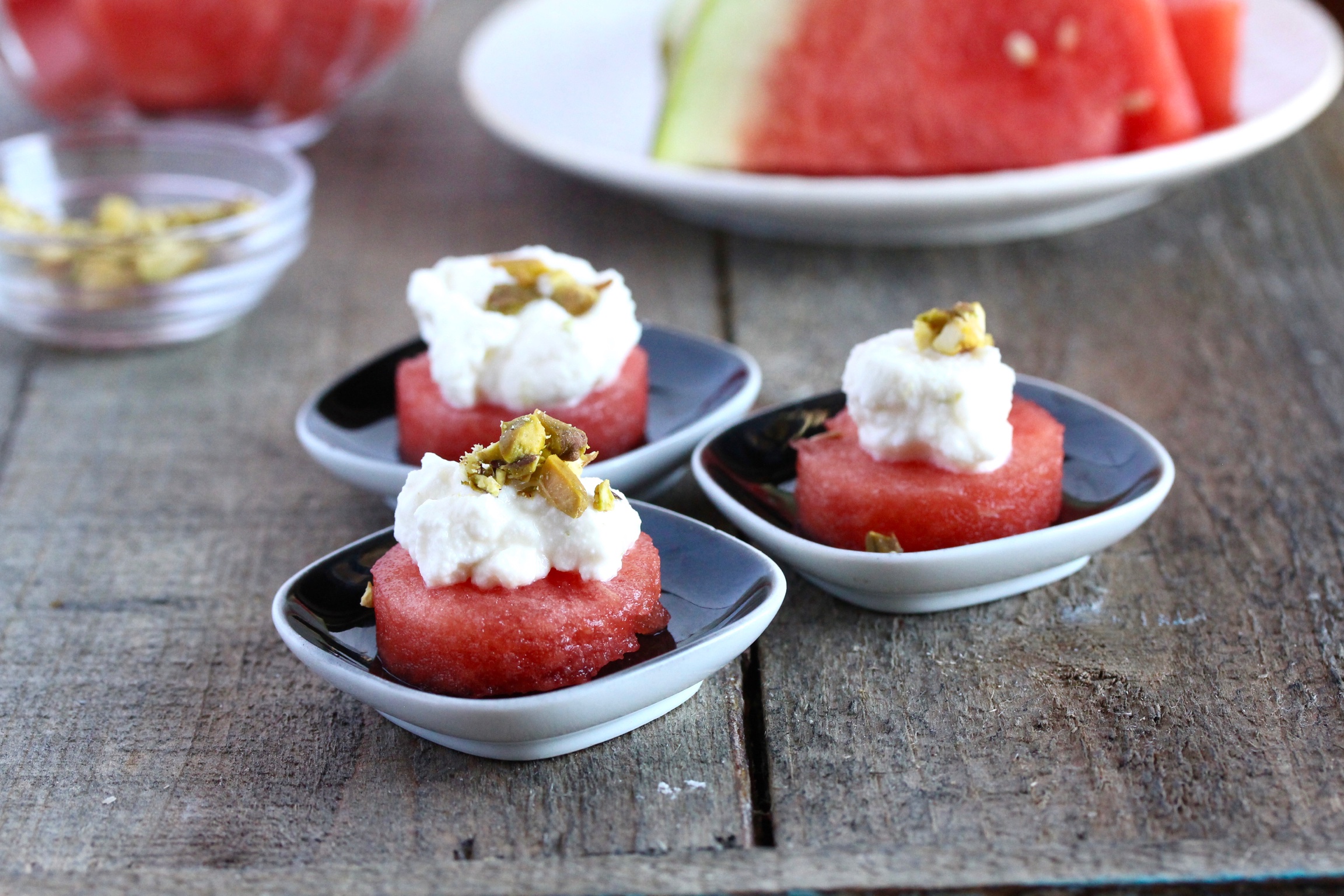 Watermelon with Honey-Lime Ricotta