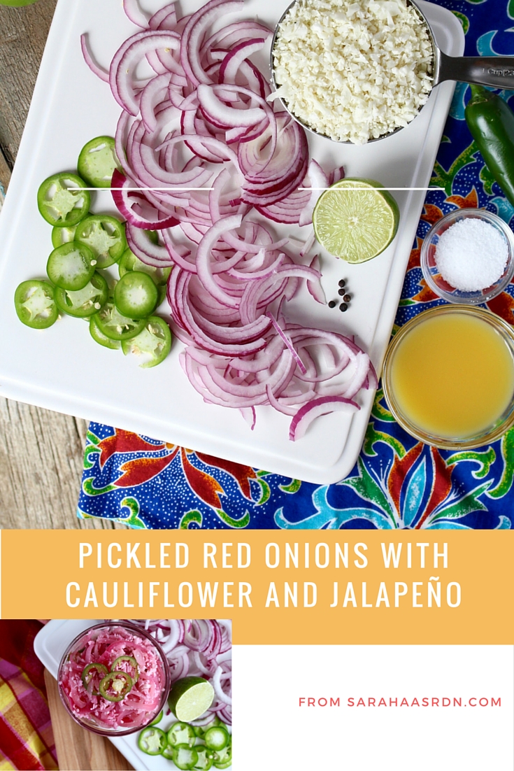 Pickled Red Onions With Cauliflower and JALAPEÑO