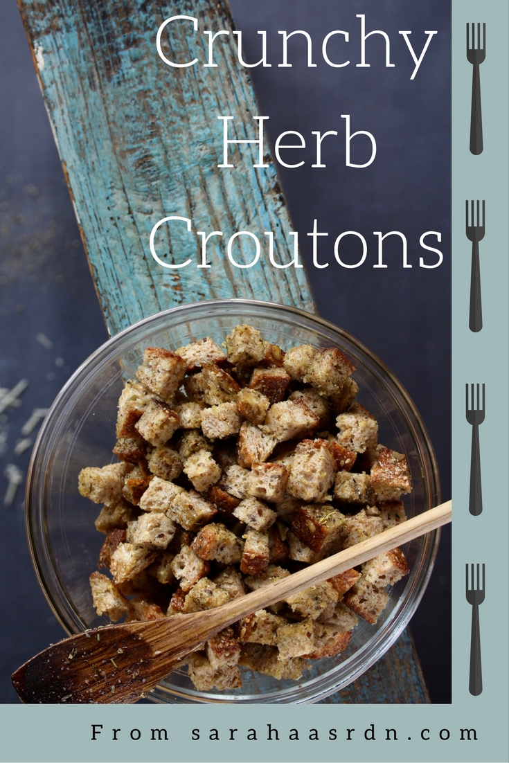 Crunchy Herb Croutons Pinterest