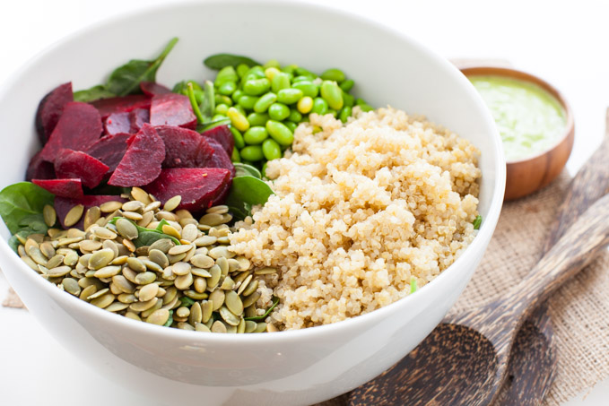 -Edamame & Spinach Quinoa Salad with Avocado Dressing -sq-5-2