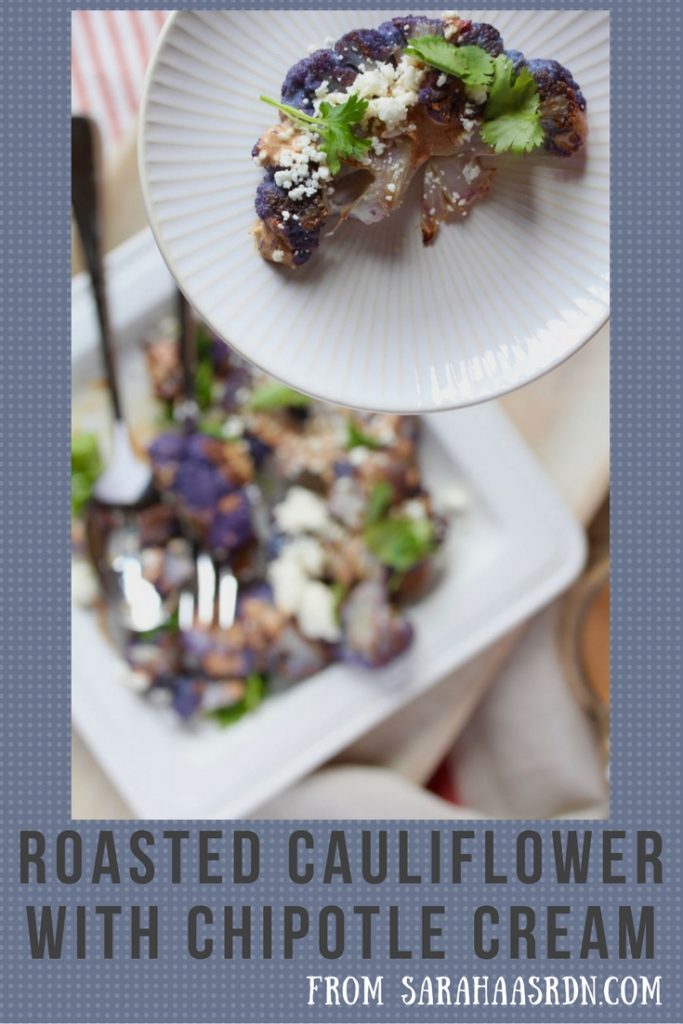 Roasted Cauliflower with Chipotle Cream