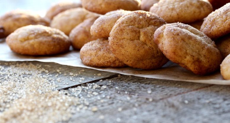 Two Bite Snickerdoodles! - Just the right size and made with whole grain flour and less sugar than regular snickerdoodles. Recipe from @cookinRD - www.sarahaasrdn.com