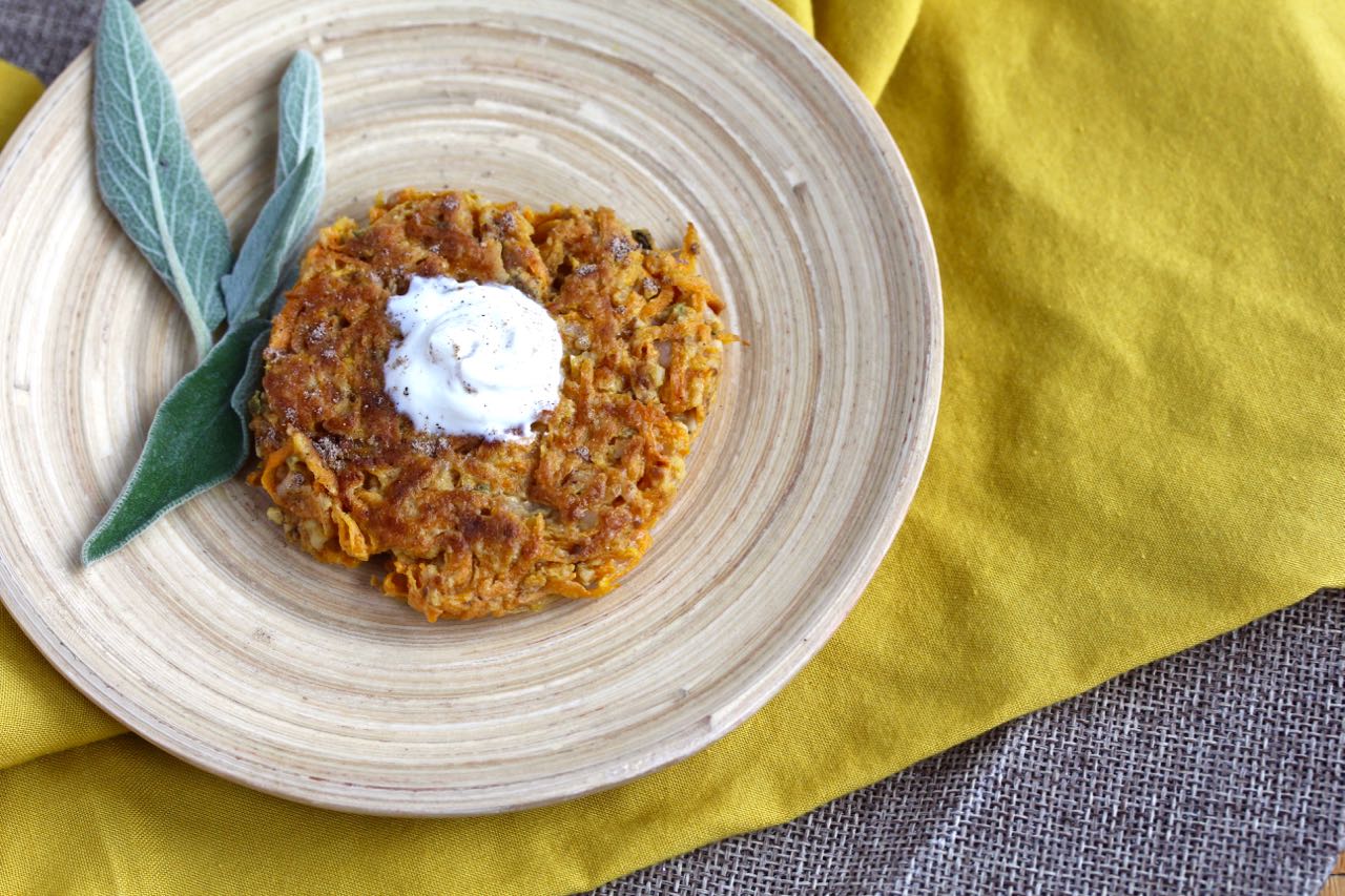 Butternut Squash Rosti make the perfect side dish to any meal! Recipe from @cookinRD - www.sarahaasrdn.com