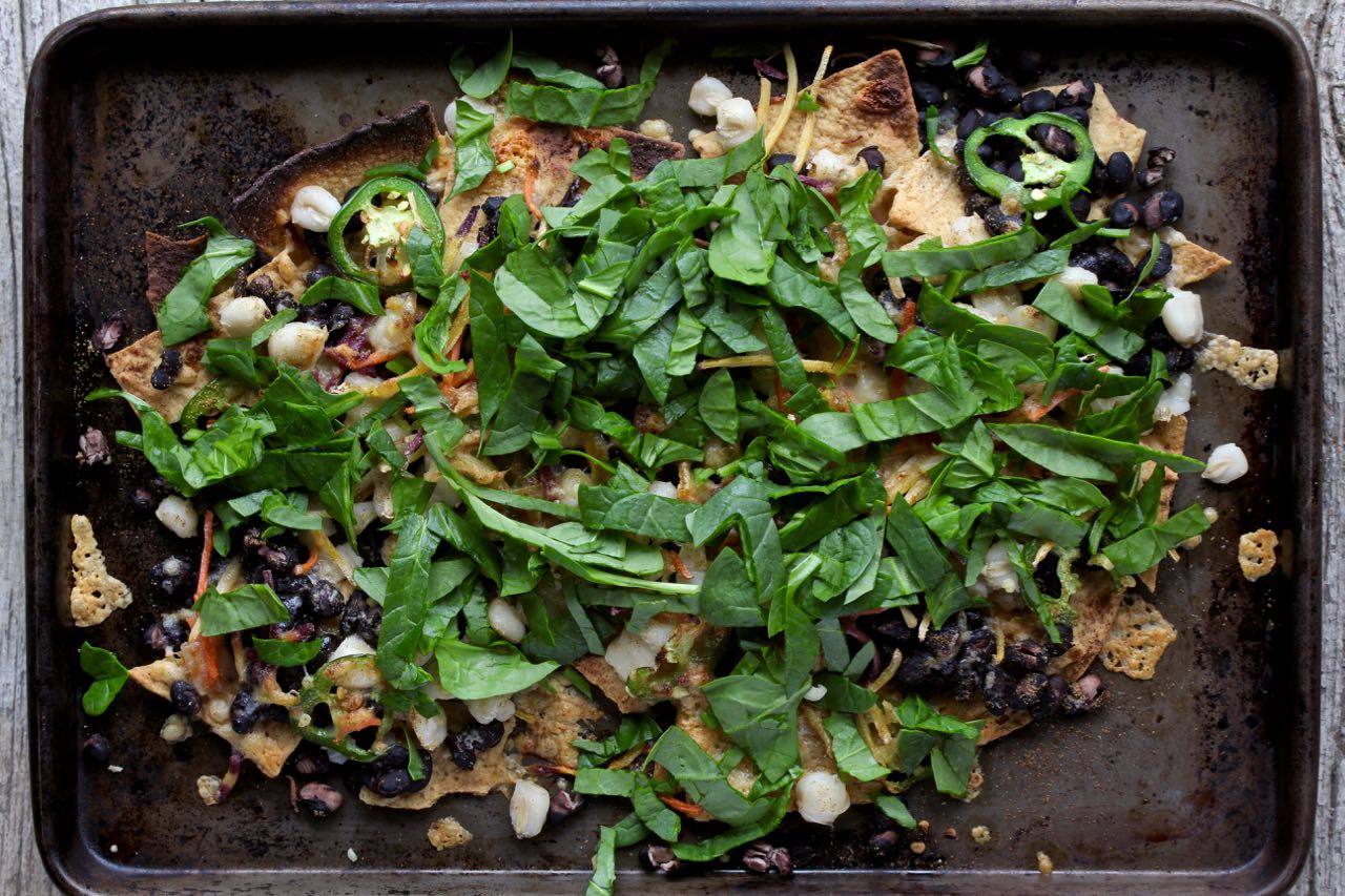 Make these Veggie Loaded Nachos your favorite, nourishing go-to meal! @cookinRD | sarahaasrdn.com