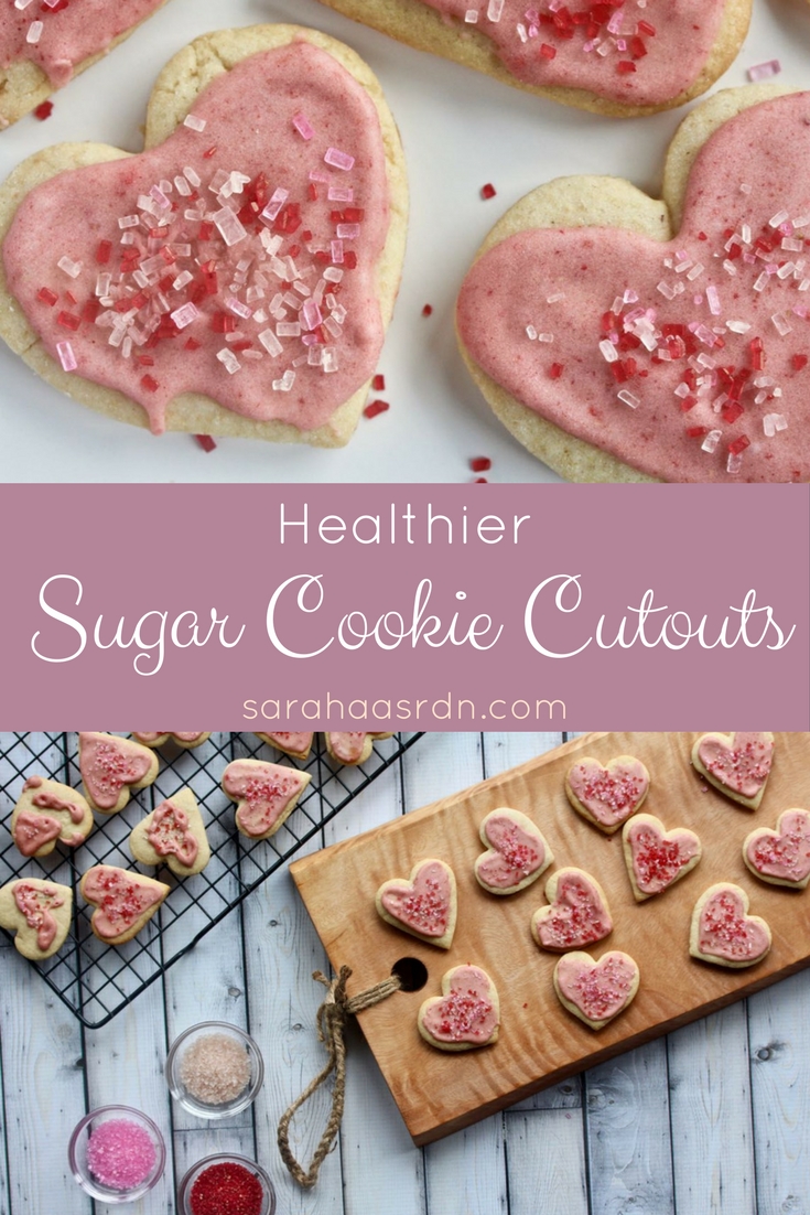 Healthier Sugar Cookie Cutouts - A fun and lightened up recipe perfect to make with kids! @cookinrd - www.sarahaasrdn.com