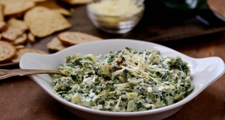 Why not add a poblano to that spinach artichoke dip! Make a double batch, because this one goes quick! @cookinrd | sarahaasrdn.com