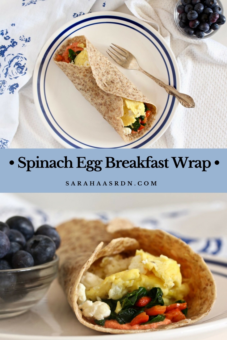 Spinach Egg Breakfast Wrap Pinterest