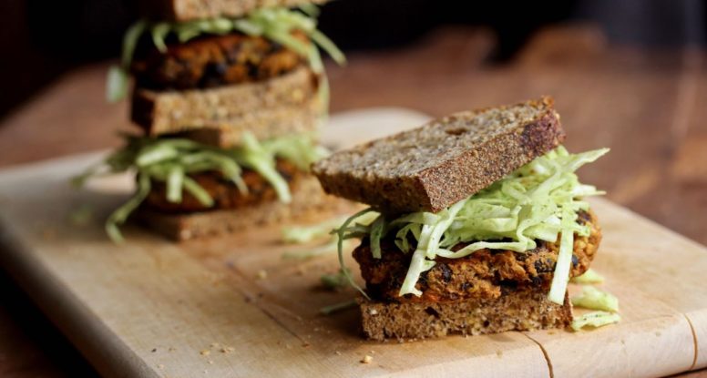 Build a better veggie burger with these simple Chipotle Pumpkin Black Bean Burgers! @cookinRD | sarahaasrdn.com