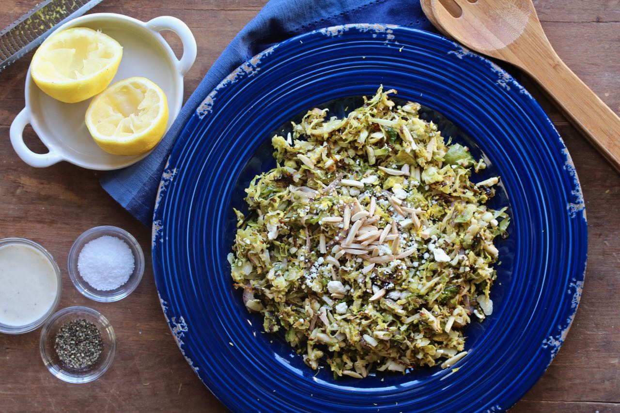 Shaved Roasted Brussels Sprouts Salad