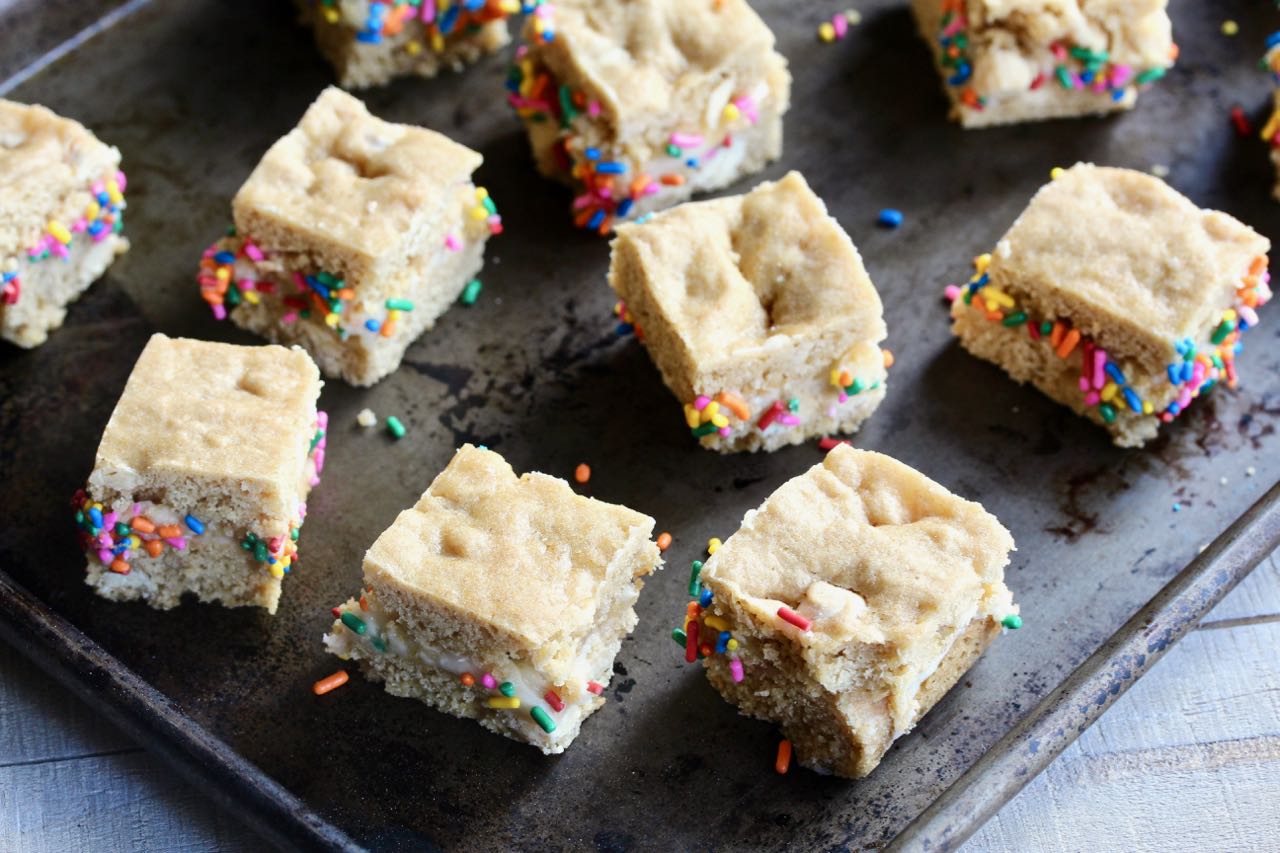 White Chocolate Chip Blondie Sandwiches