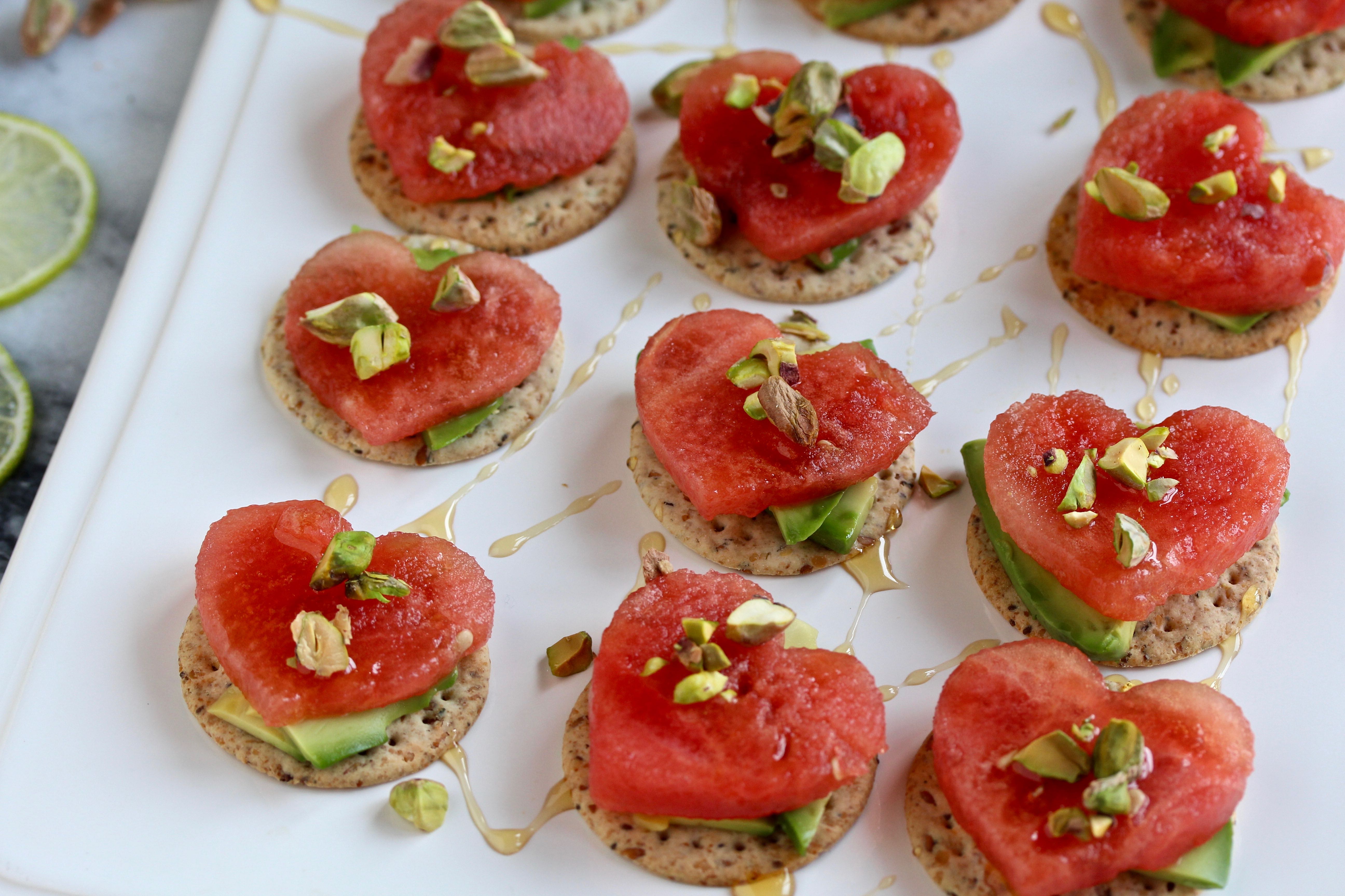 Avocado Watermelon Cracker Snackers