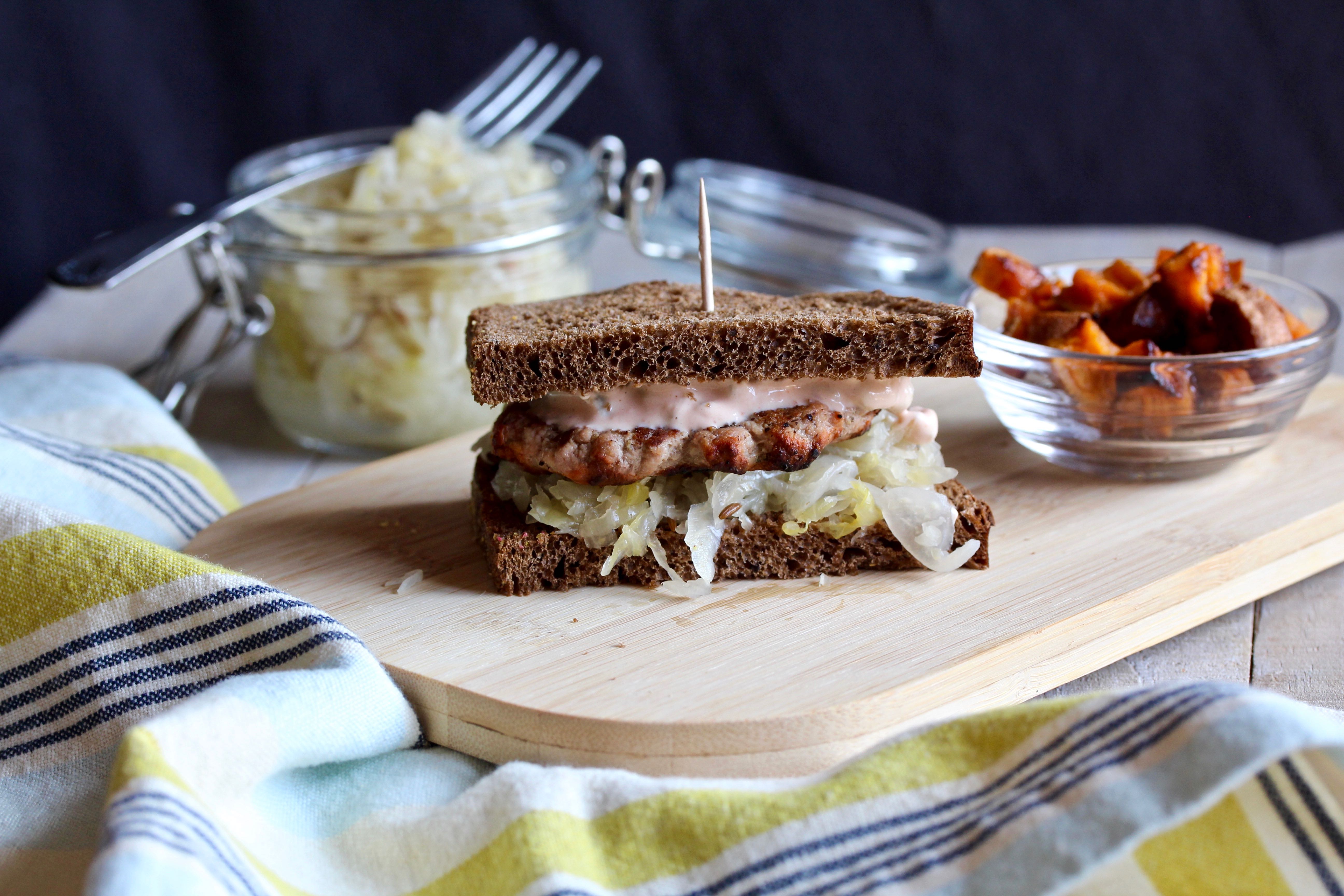 Turkey Burger Sauerkraut