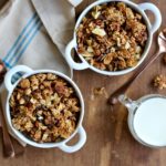 Chocolate and bananas are a perfect pairing. That’s why this Chocolate Chip Banana Granola is just too good to be true! @cookinRD | sarahaasrdn.com