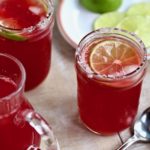 Looking for the perfect beverage to go with that taco? I've got it! This Sparkling Pomegranate Margarita is delightful with or without the alcohol! @cookinRD | sarahaasrdn.com