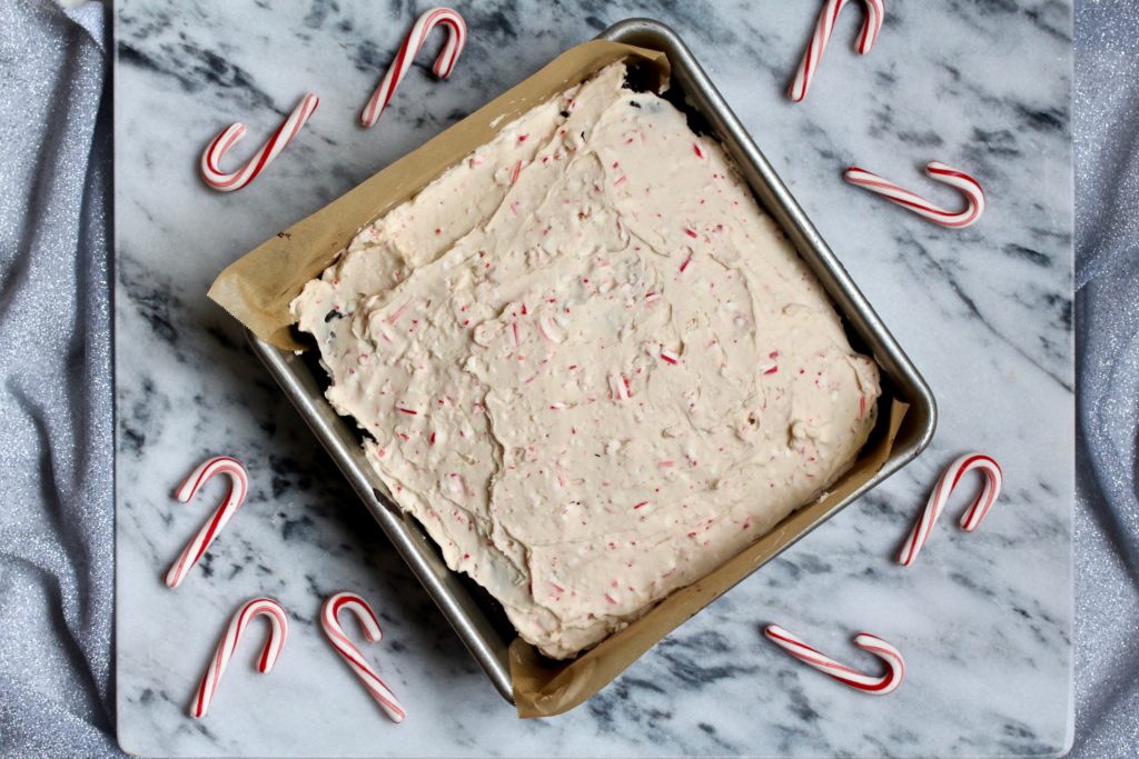All I want for Christmas is - this Candy Cane Chocolate Cake! You’ll love this festive twist on chocolate cake. @cookinRD | sarahaasrdn.com