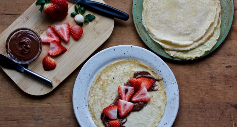 You don’t have to go to a restaurant for crepes, you can make them at home. Find out how easy it is! @cookinRD | sarahaasrdn.com