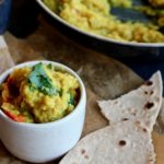 Looking for a super delicious, vegetarian dish that satisfies? Look no further than this Red Lentil Dal! @cookinRD | sarahaasrdn.com