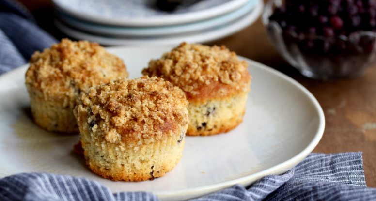 Craving an excellent blueberry muffin? Well, then you’ll love these delightful muffins made with big blueberry flavor! @cookinRD | sarahaasrdn.co