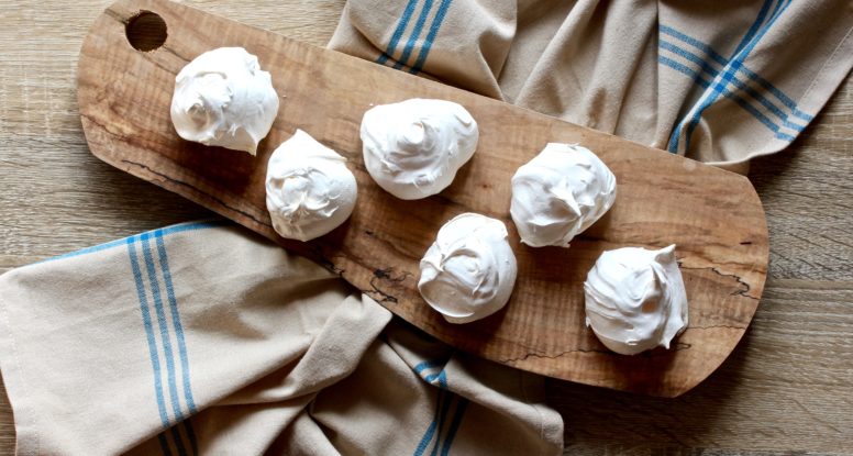 Intimidated by egg whites and whisking them? Don't be! I'll show you how easy it is to whisk them to perfection to create these lovely Meringue Cookies! @cookinRD | sarahaasrdn.com