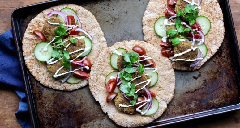 If you haven’t made falafel yet, now’s the time. You’ll love the addition of sweet pistachios in these Pistachio Chickpea Falafel. @cookinRD | sarahaasrdn.com