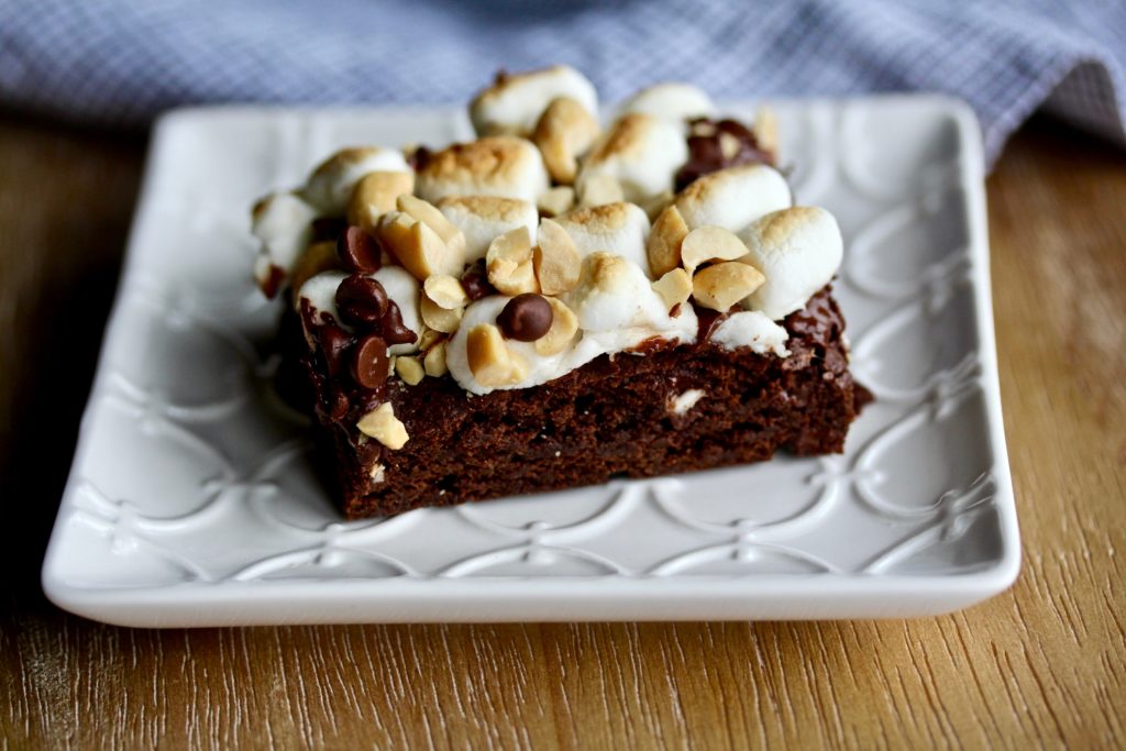 A good old brownie is good, but a Rocky Road Brownie is even better! Learn how to make them! @cookinRD | sarahaasrdn.com