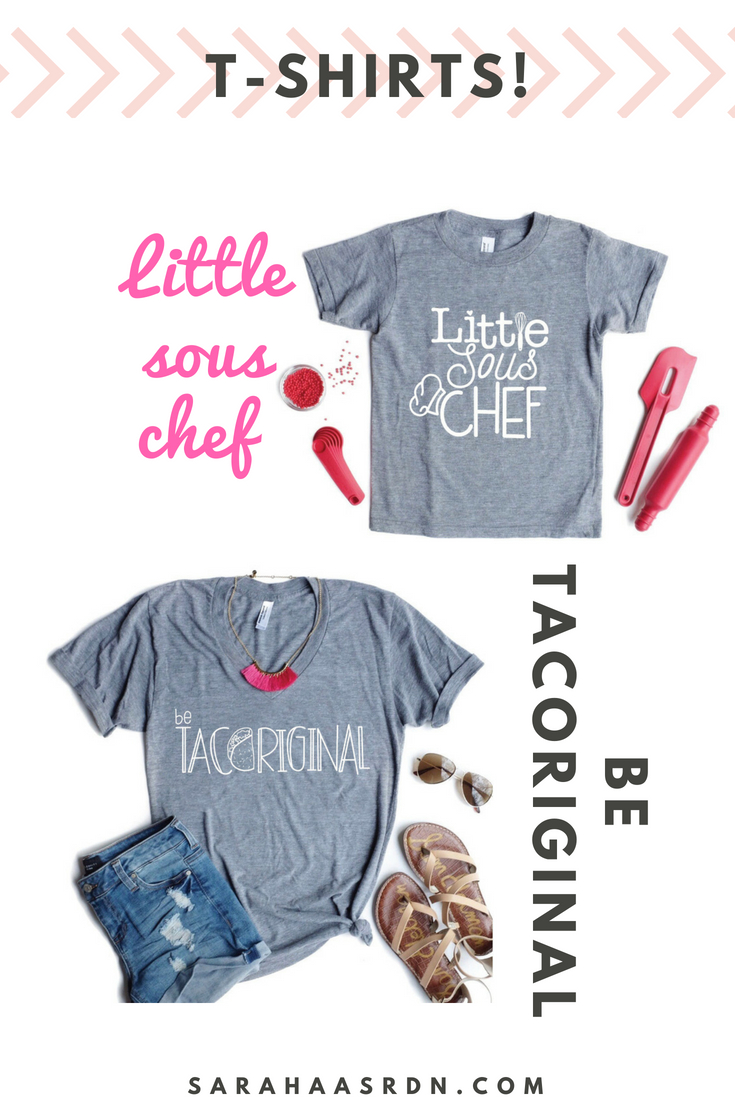 Order now! Be Tacoriginal and little sous chef t-shirts.