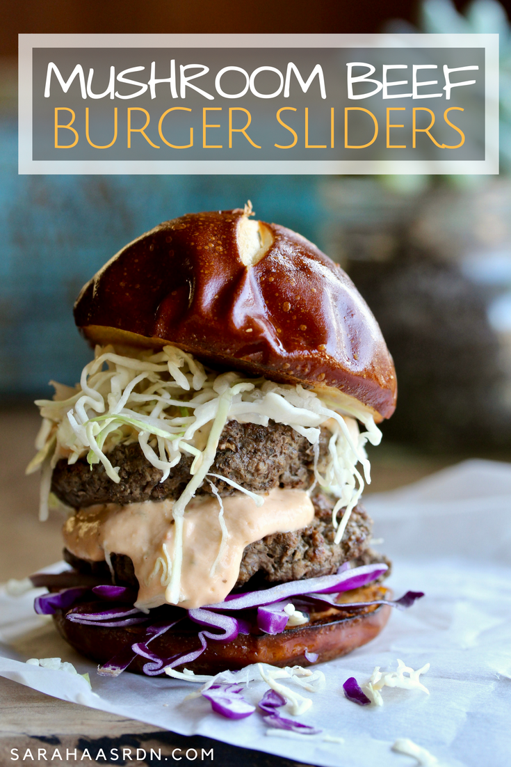 mushroom beef burger sliders pin