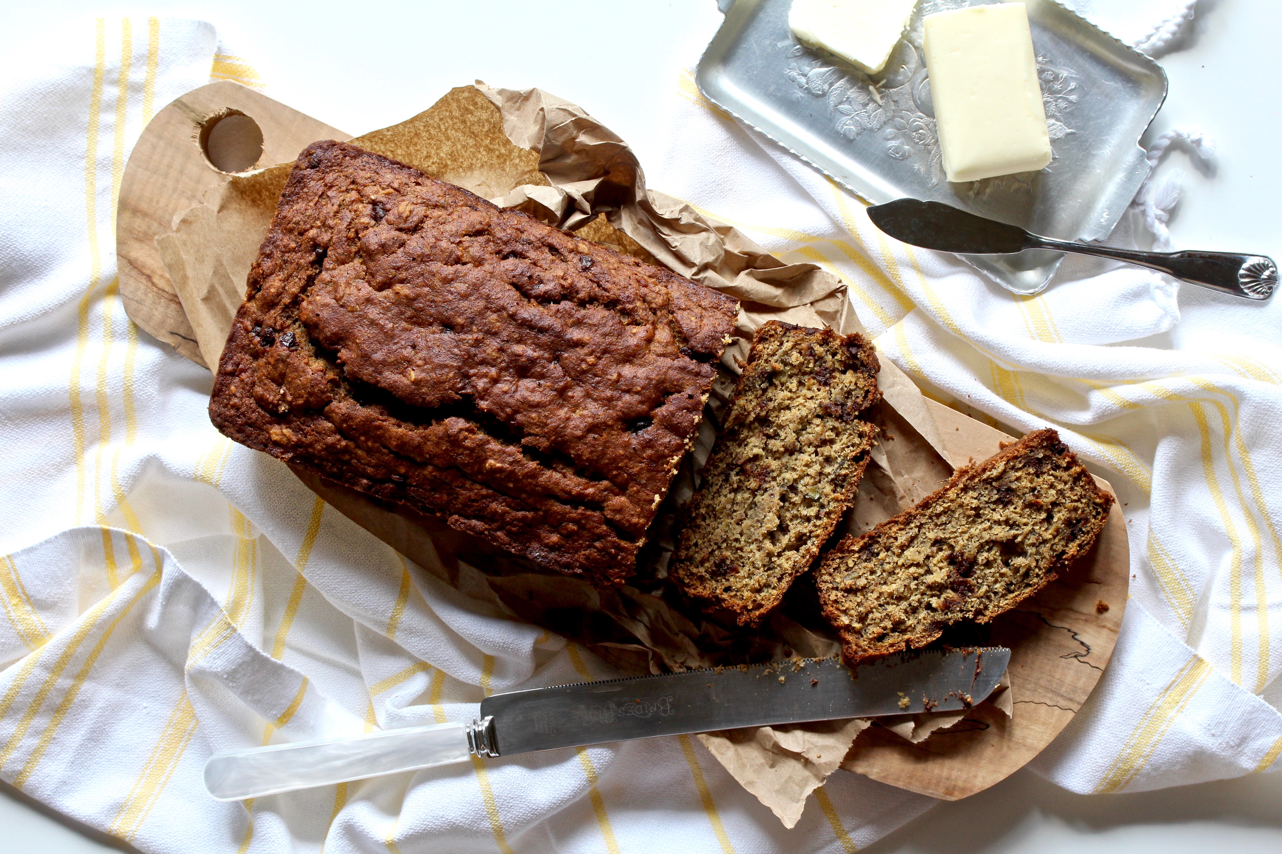 Banana Chocolate Oat Bread