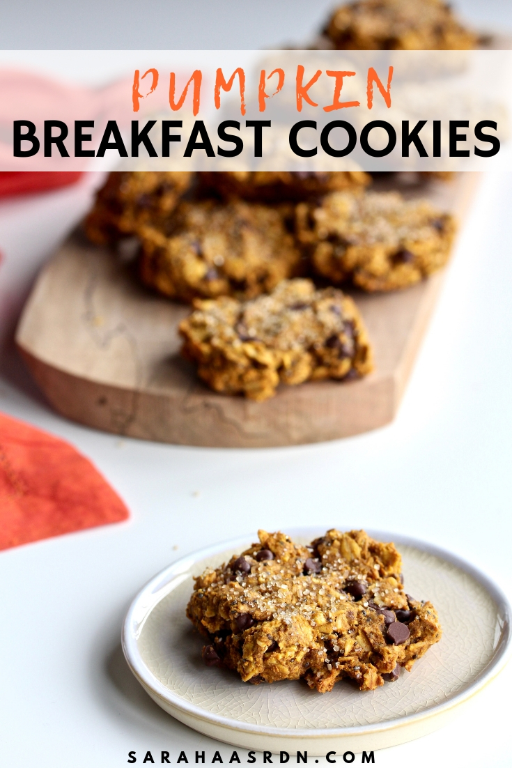 Be a breakfast champion with these delicious Pumpkin Breakfast Cookies! @cookinRD | sarahaasrdn.com 