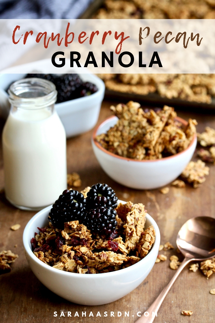 cranberry pecan granola pin