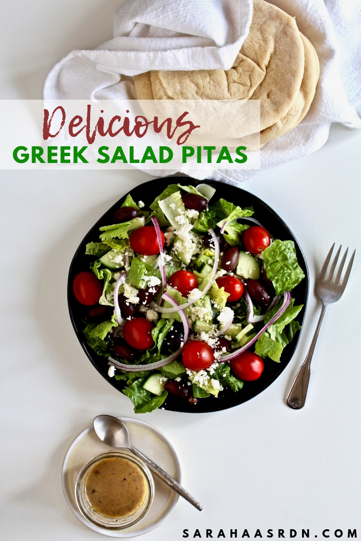 Turn your favorite salad into your new favorite sandwich! You'll love these Greek Salad Pitas!