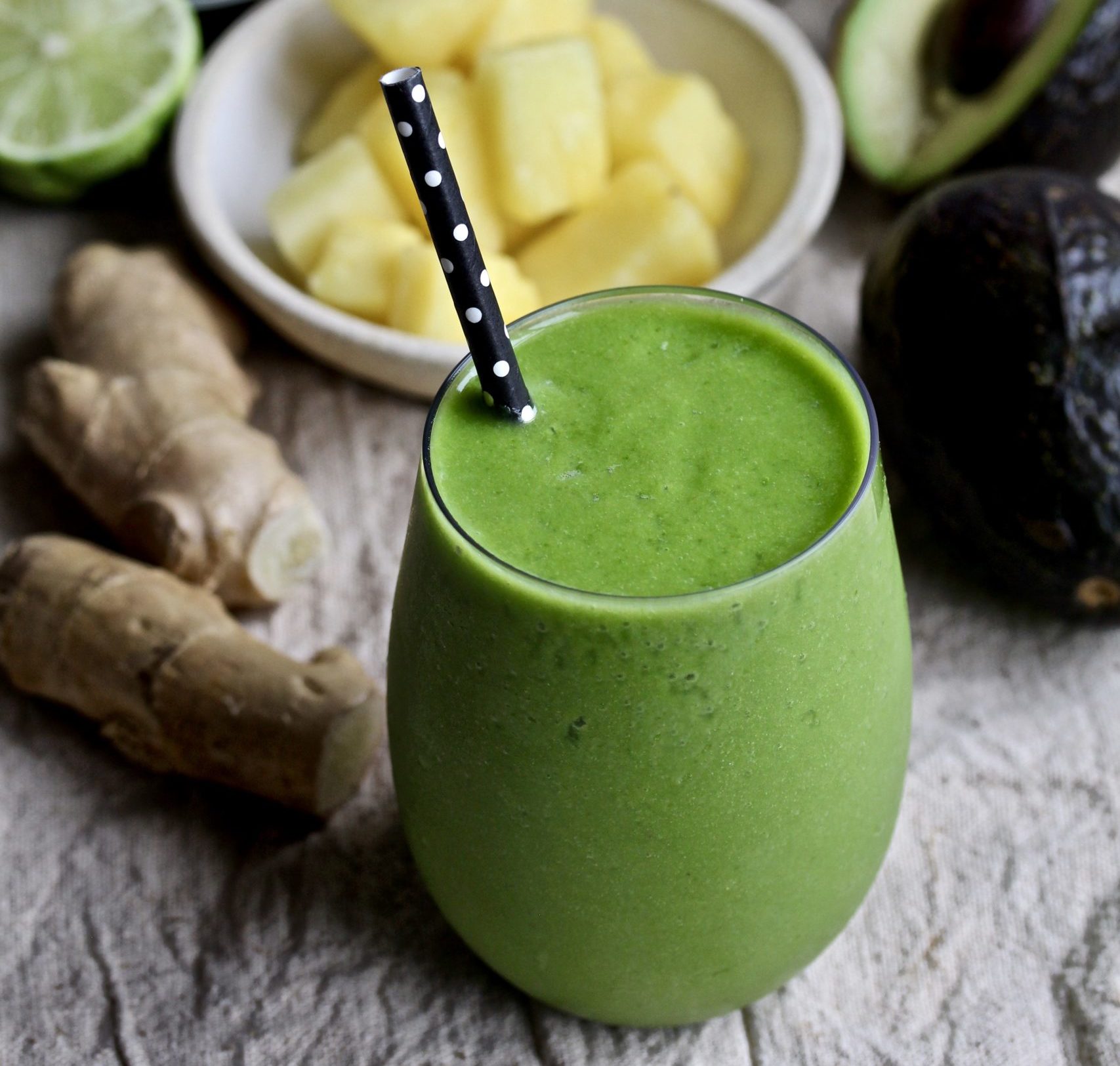 Ginger Pineapple Green Smoothie