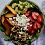 Strawberry Peach Spinach Salad | sarahaasrdn.com