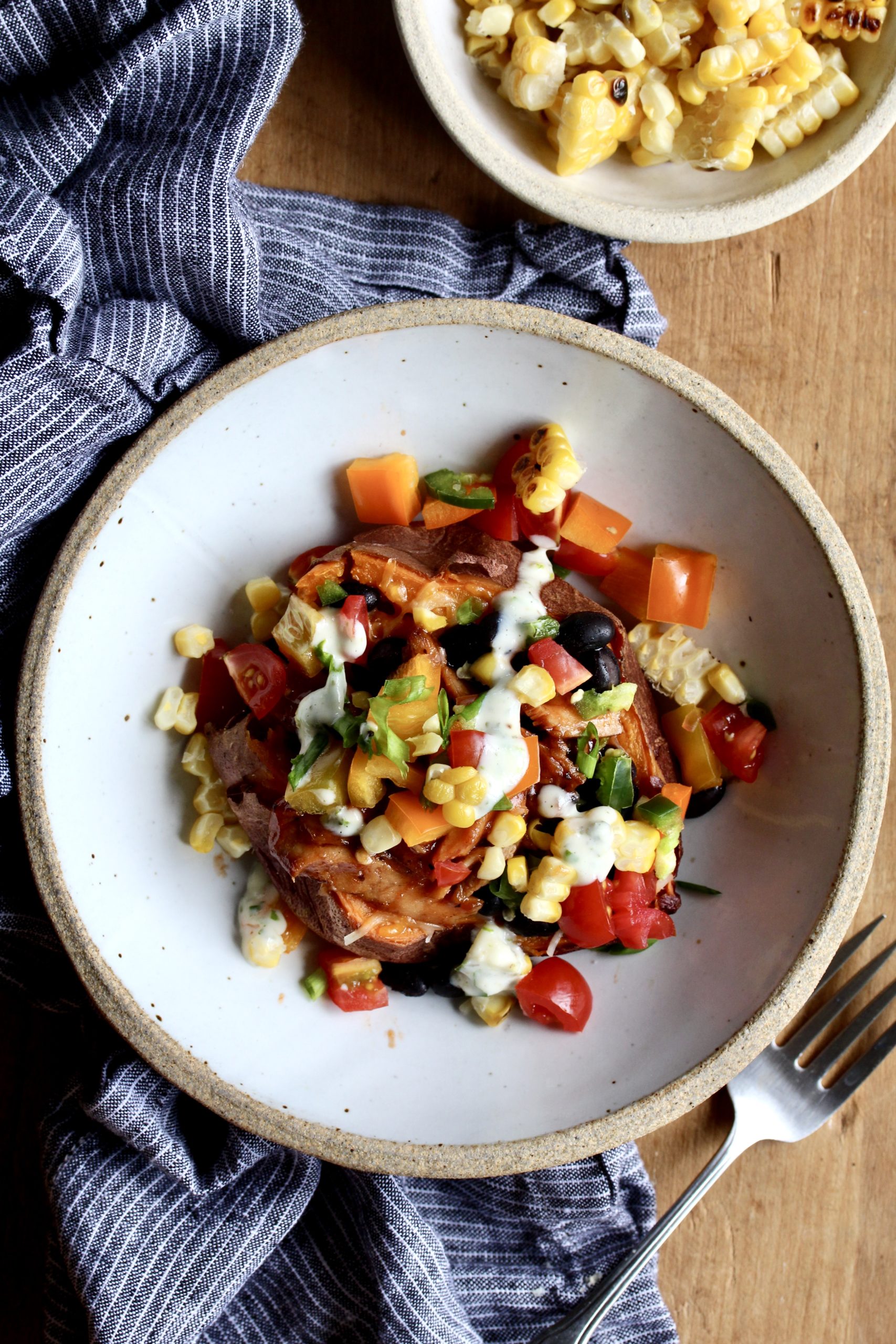 BBQ Chicken Stuffed Sweet Potato | sarahaasrdn.com