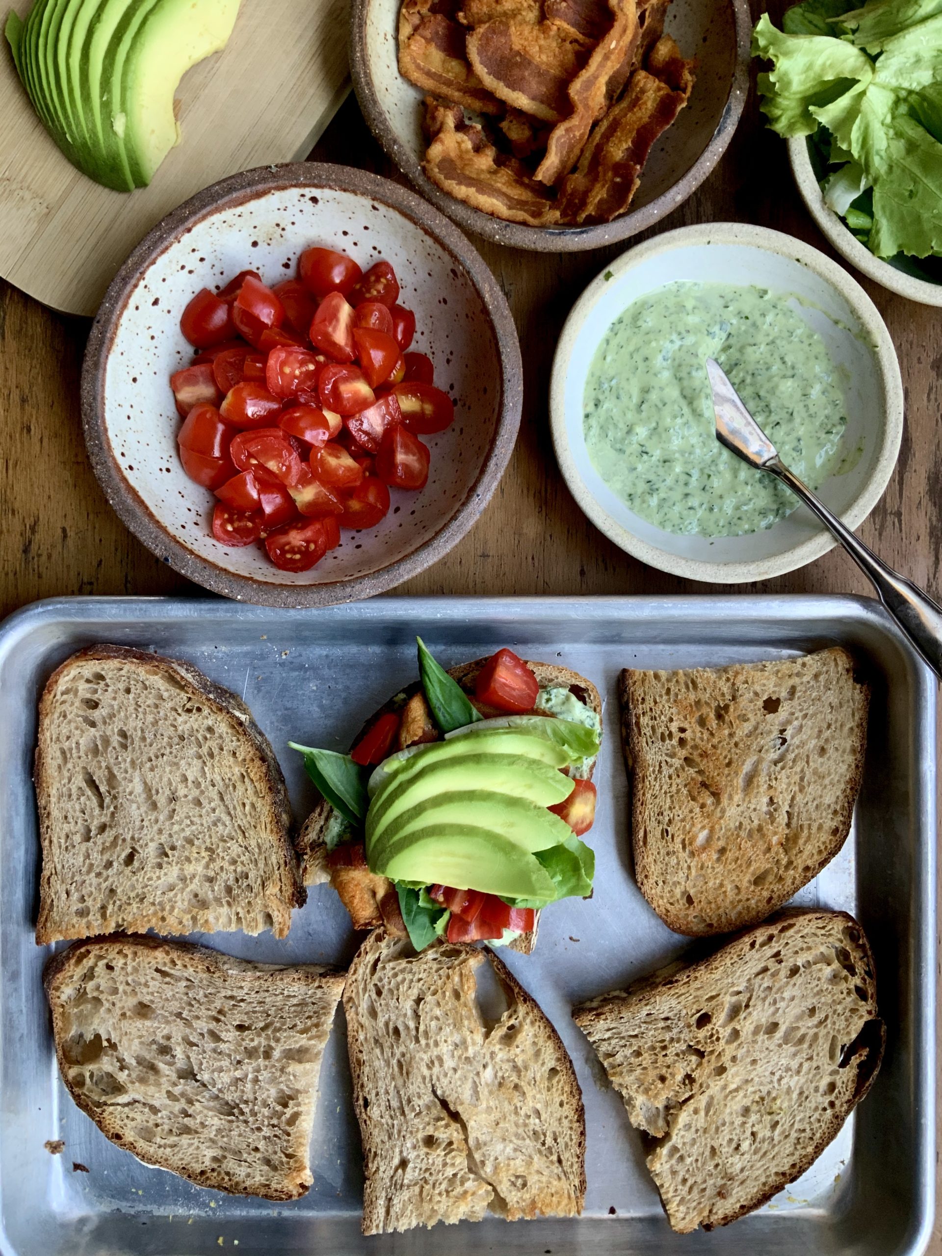 Avocado BLT’s with Basil Mayonnaise | sarahaasrdn.com