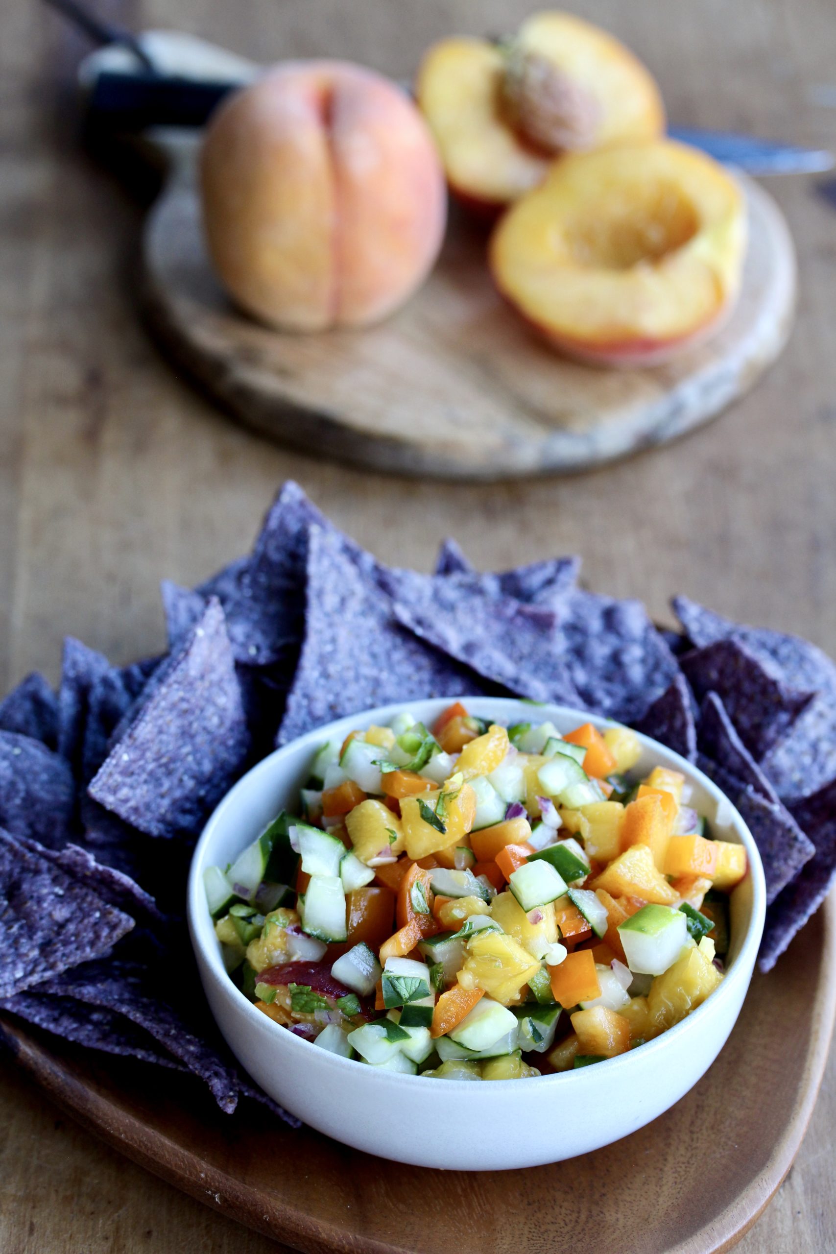 Cucumber Peach Salsa | sarahaasrdn.com