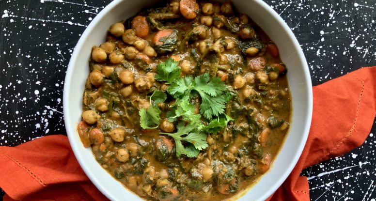 Coconut Spinach Chickpea Bowl | sarahaasrdn.com