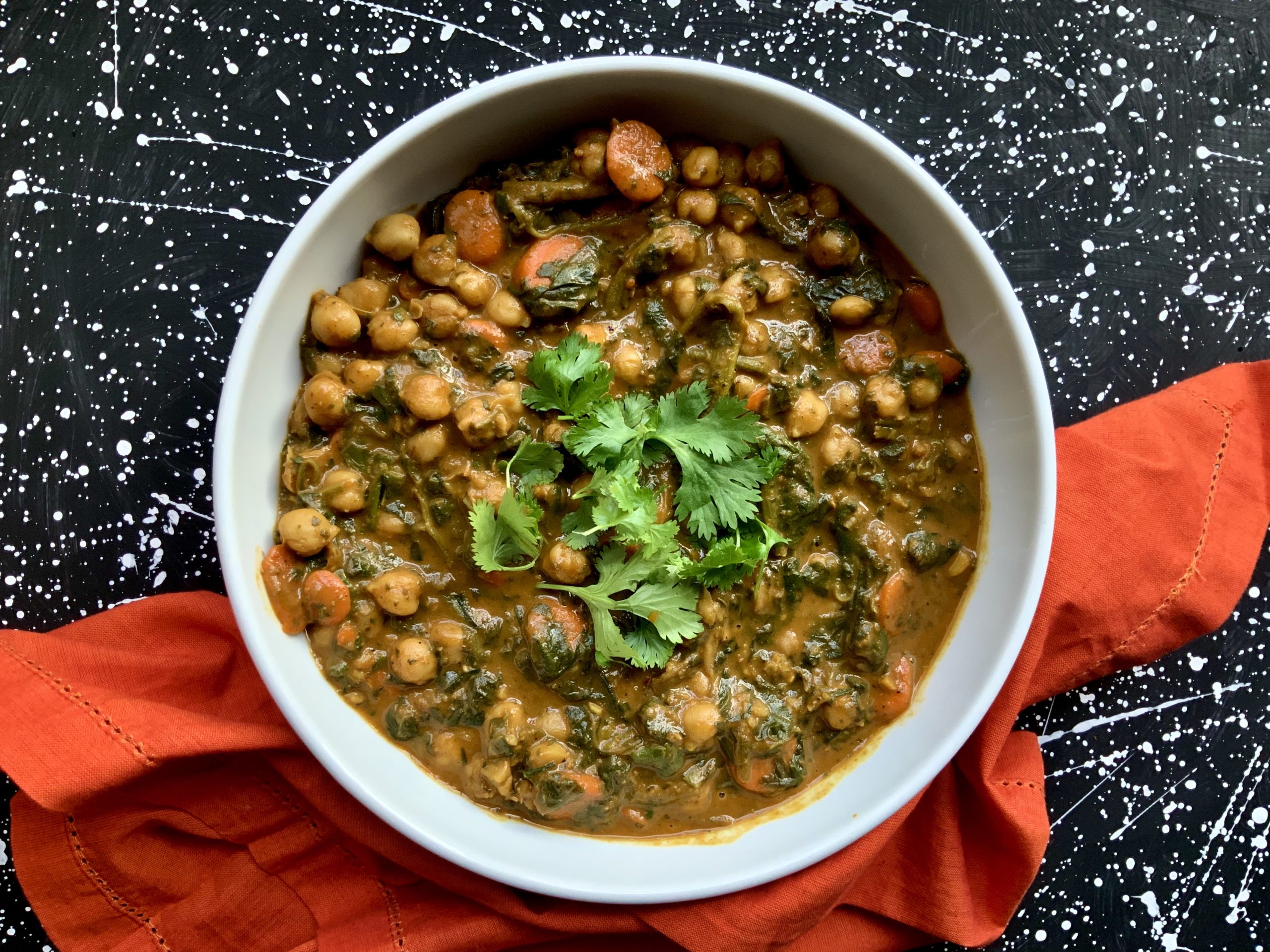 Coconut Spinach Chickpea Bowl | sarahaasrdn.com