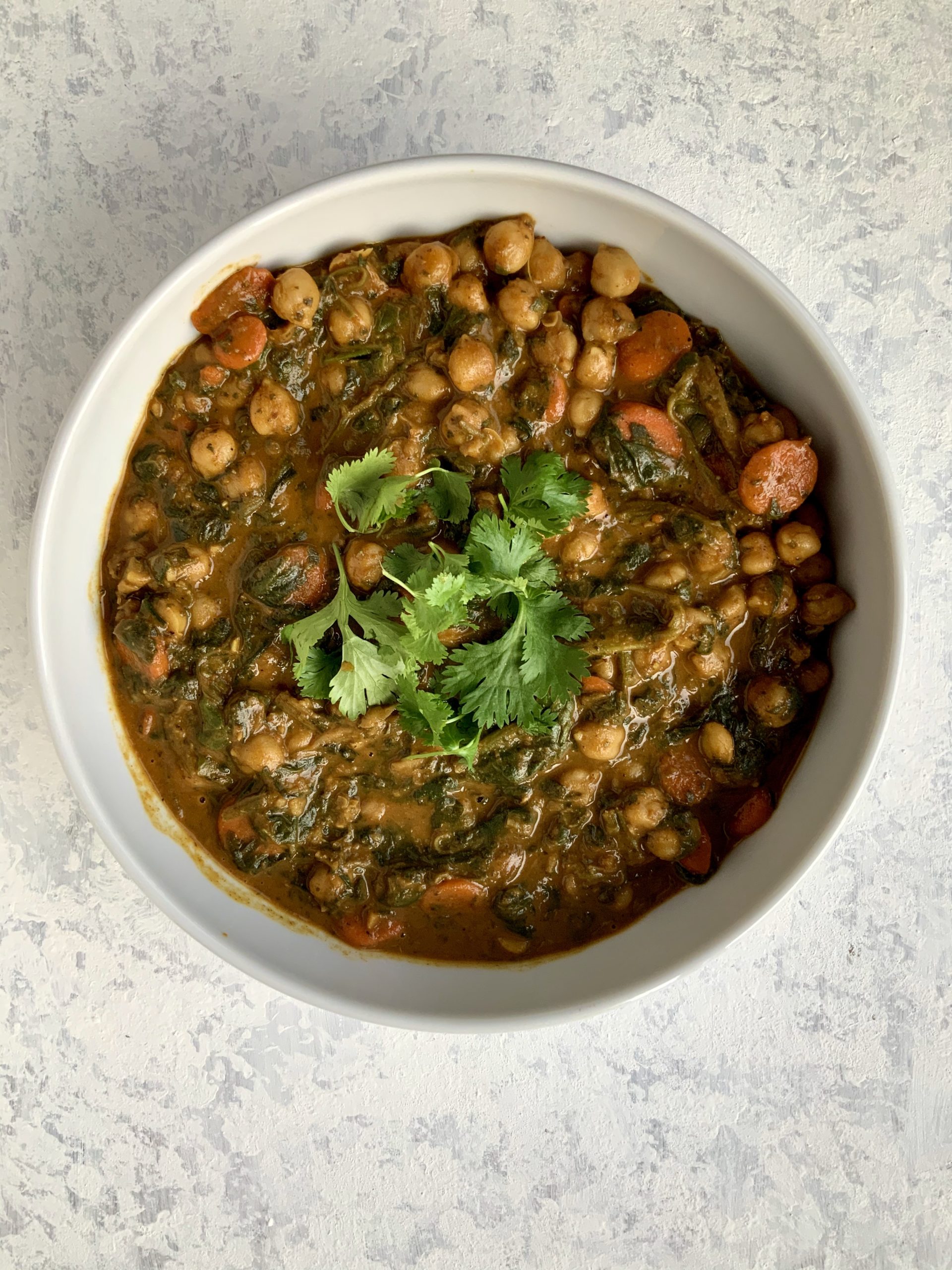 Coconut Spinach Chickpea Bowl | sarahaasrdn.com