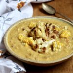 Roasted Corn & Cauliflower Chowder | sarahaasrdn.com