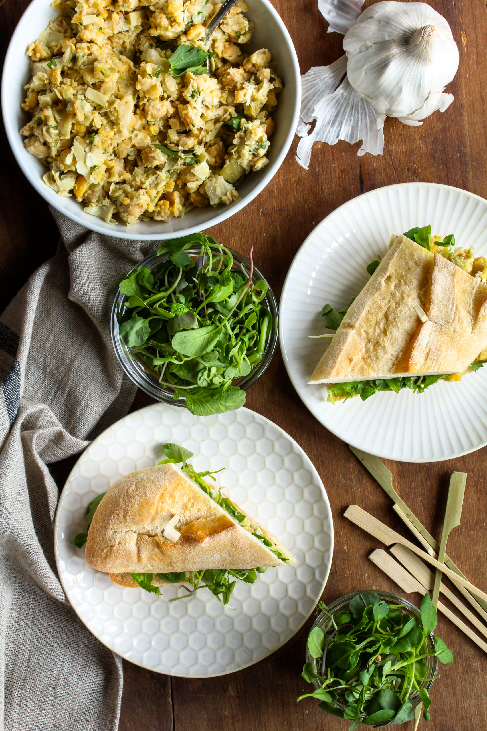 Chickpea Artichoke Salad | sarahaasrdn.com