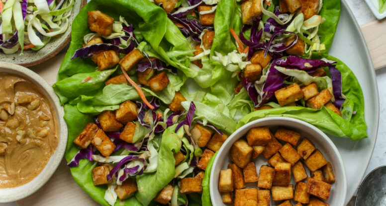 Crispy Tofu Lettuce Wraps | sarahaasrdn.com