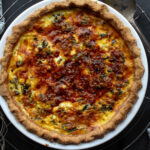 Cheddar Green Chili Chorizo Quiche | sarahaasrdn.com