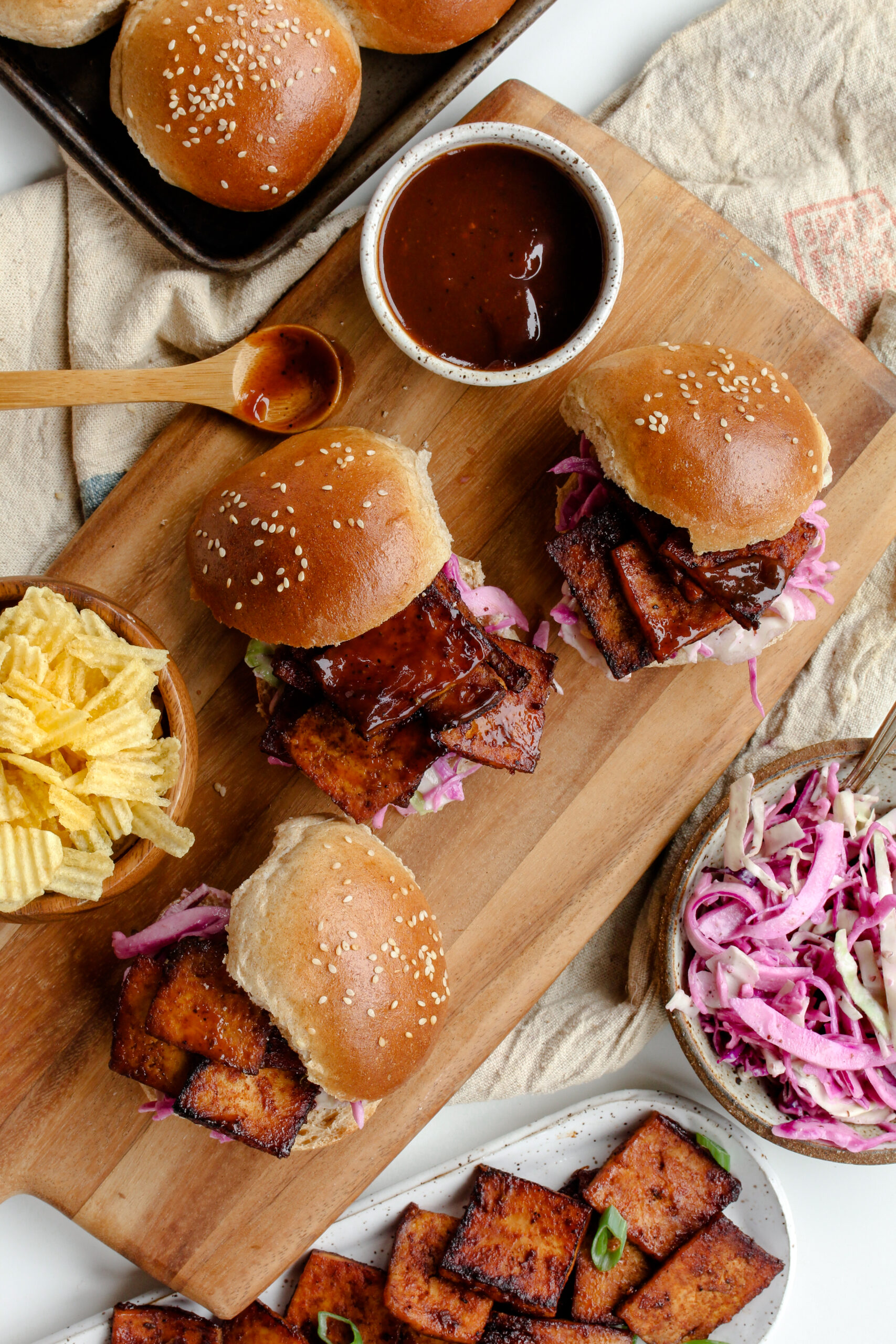 Spicy BBQ Tofu Sliders | sarahaasrdn.com